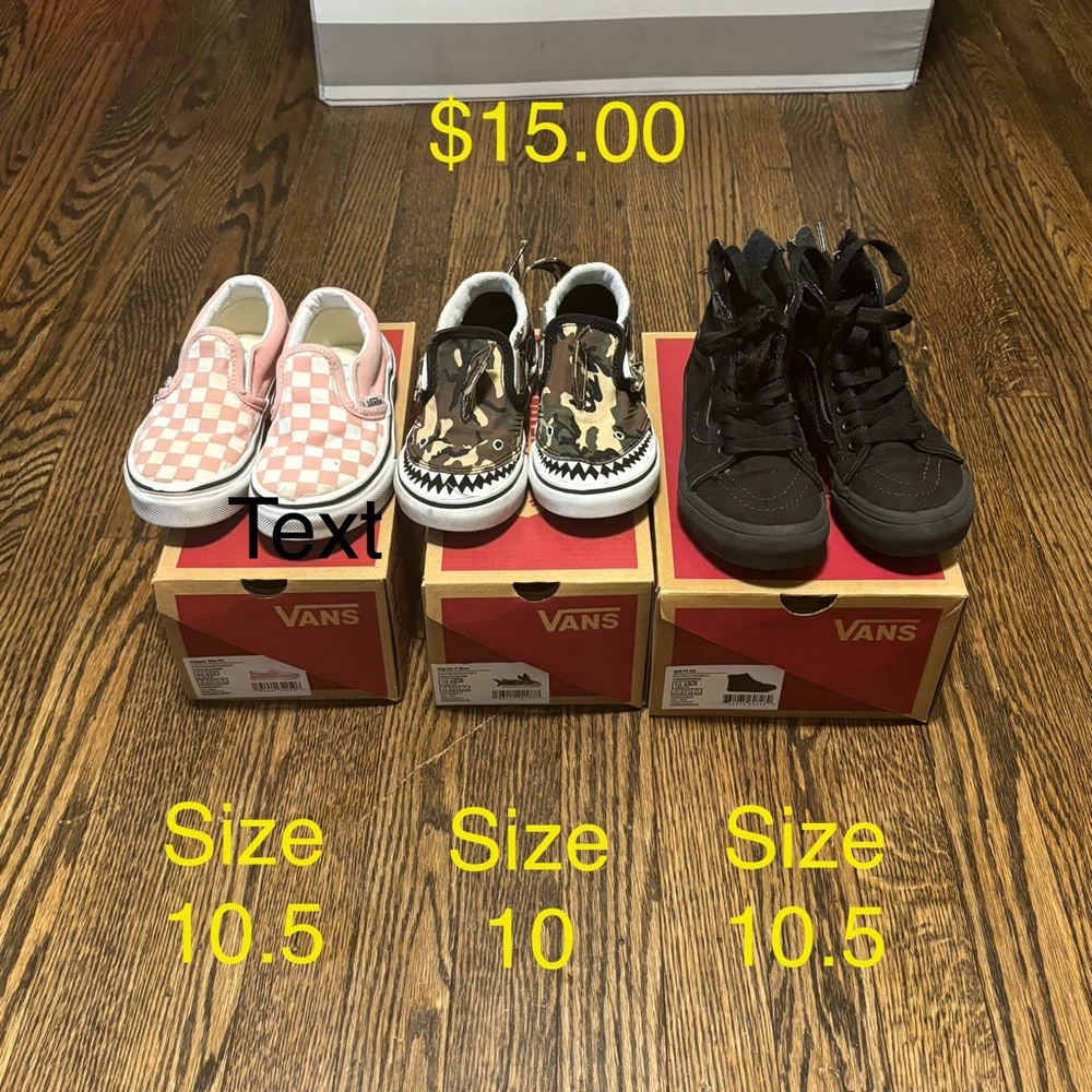 Kids shoes size 10 and 10.5